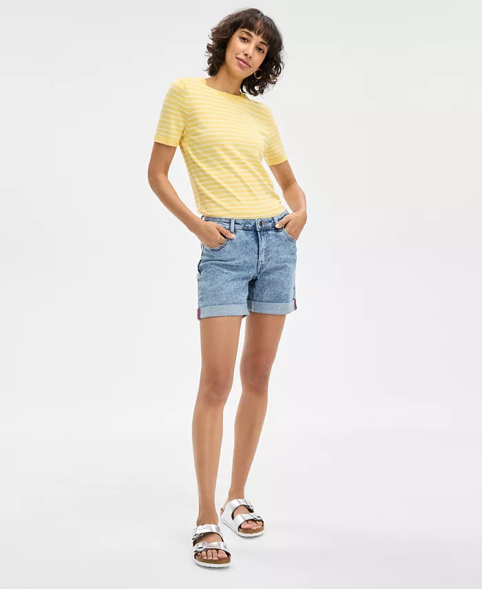

Женские джинсовые шорты с манжетами Nautica Jeans, синий