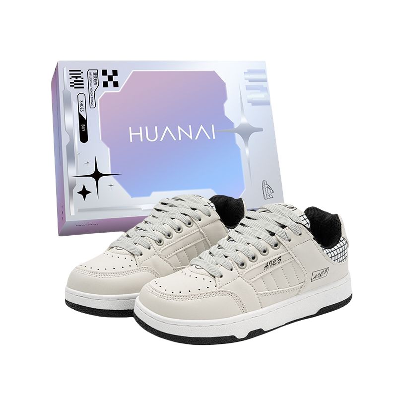 

HUANAI Серые унисекс скейтерские кроссовки с противоскользящей подошвой, устойчивые к истиранию, легкие, низкие, цвет Gray