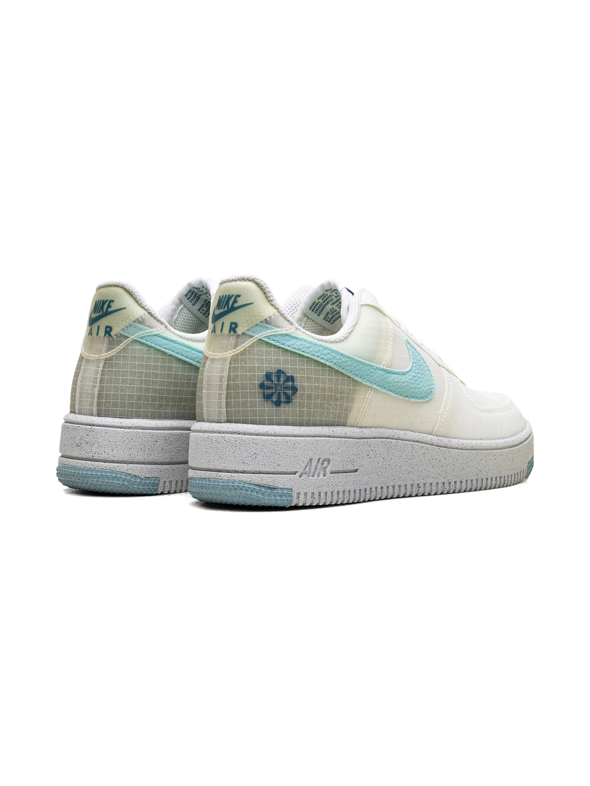 Кроссовки Air Force 1 Low Crater White/Rift Blue/Volt/Copa Nike Kids, белый — фото 3