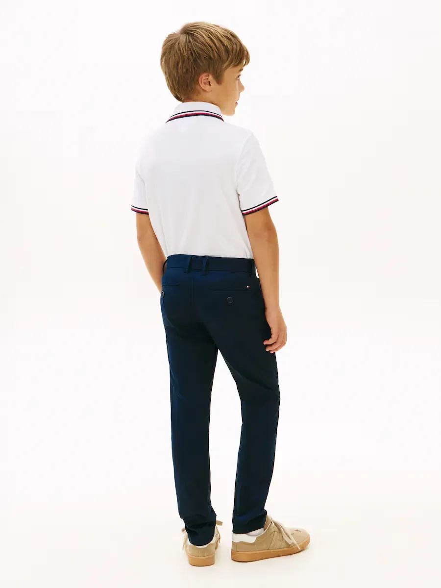 Детские брюки чино из эластичного хлопка Tommy Hilfiger, синий — фото 4