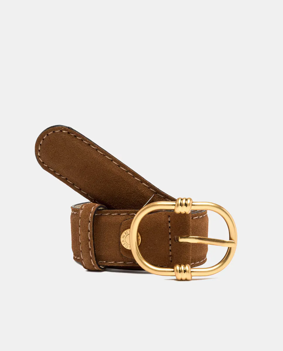 

Ремень Gianni Chiarini с минималистичной линией Из замши, цвет Marrón claro