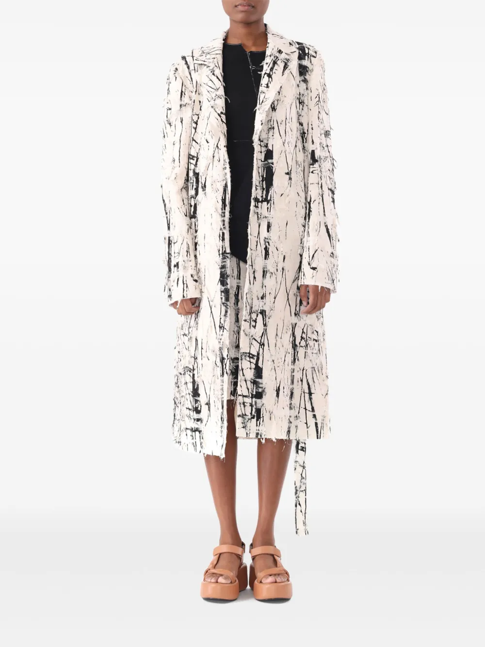

Жаккардовое пальто Calligraphy Jason Wu Collection, белый