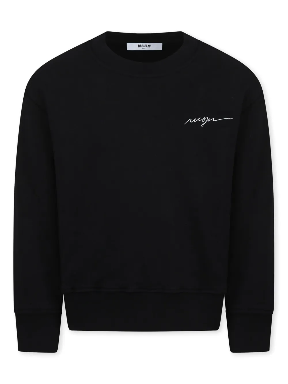 

Толстовка с вышитым логотипом MSGM Kids, черный
