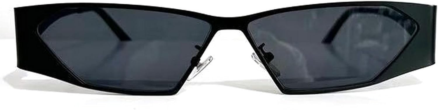 

Модные прямоугольные солнцезащитные очки для женщин и мужчин в стиле ретро, ​​маленькие, в стиле 2000-х, узкие, прямоугольные, в стиле 90-х, стильные, унисекс mincl, Black