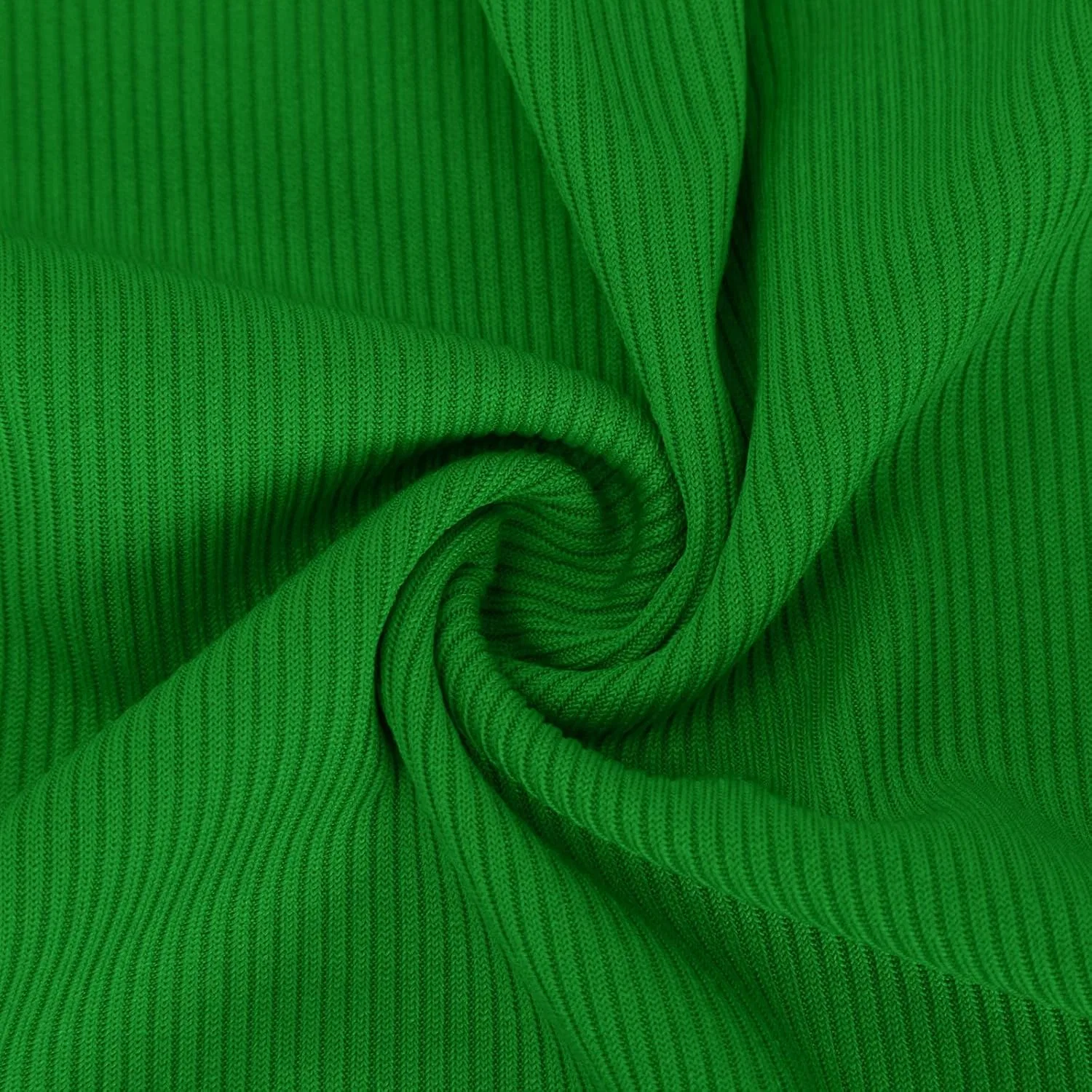 Топ-майка женская облегающая, ребристая, Generic, A01-green — фото 3