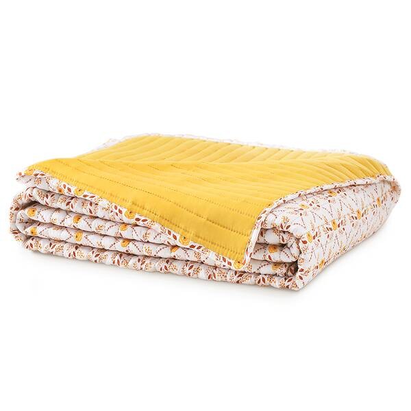 

Покрывало FLHF Olky, 200x1x220 см цвет weiß,braun,orange