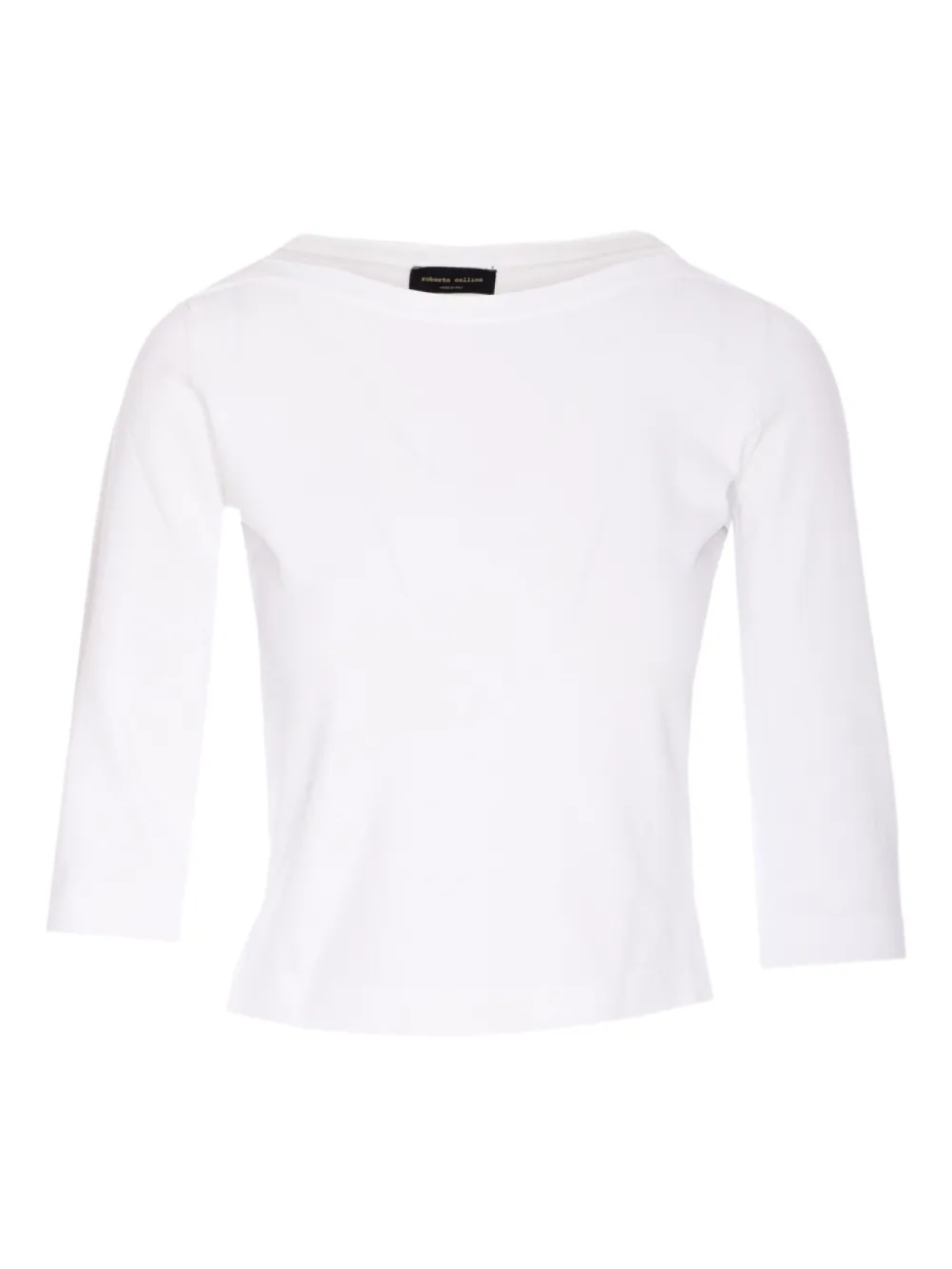 

Футболка с вырезом-лодочкой Roberto Collina, белый