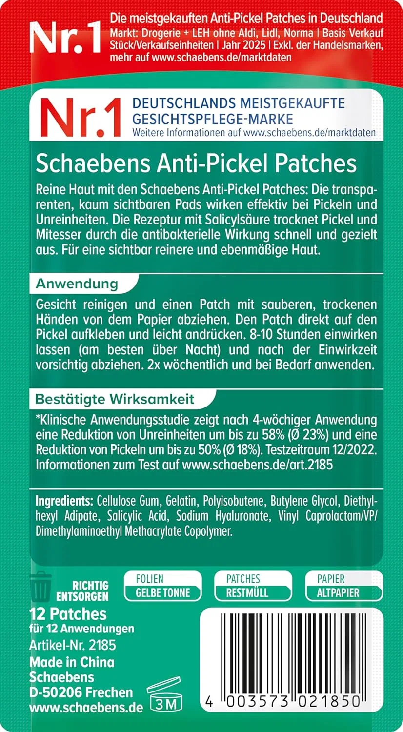 Патчи от прыщей «Pure Skin Anti-Pimple» от Schaebens Schaebens, Transparent — фото 3
