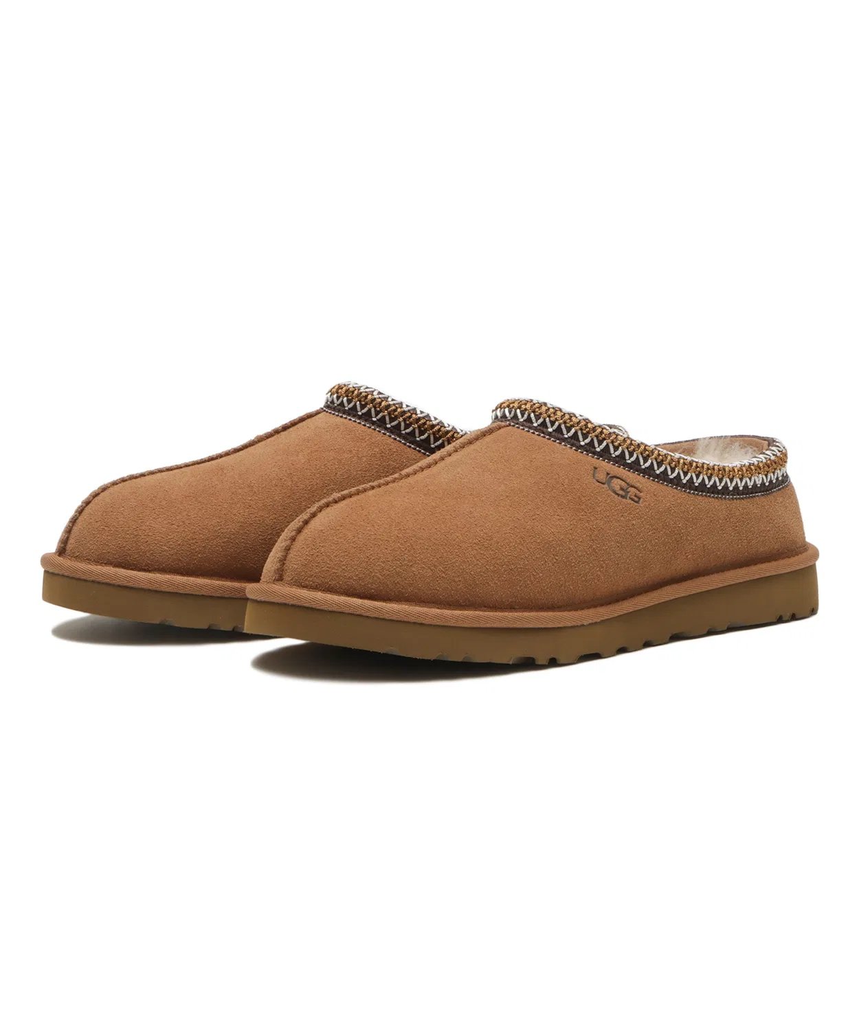 Тапочки UGG TASMAN II из замши и овчины, коричневые — фото 3