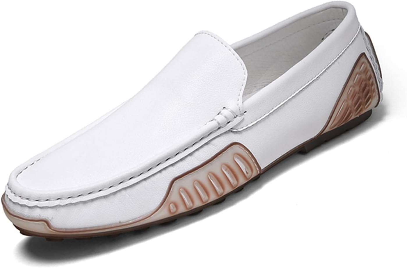 

Мужские мокасины из натуральной кожи, модные слипоны, повседневная обувь, удобные мягкие кожаные туфли для вождения Abborora, белый