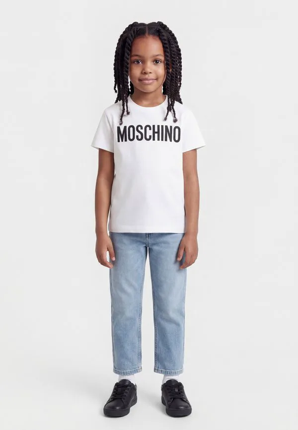 Футболка унисекс с принтом Moschino, Bianco Ottico
