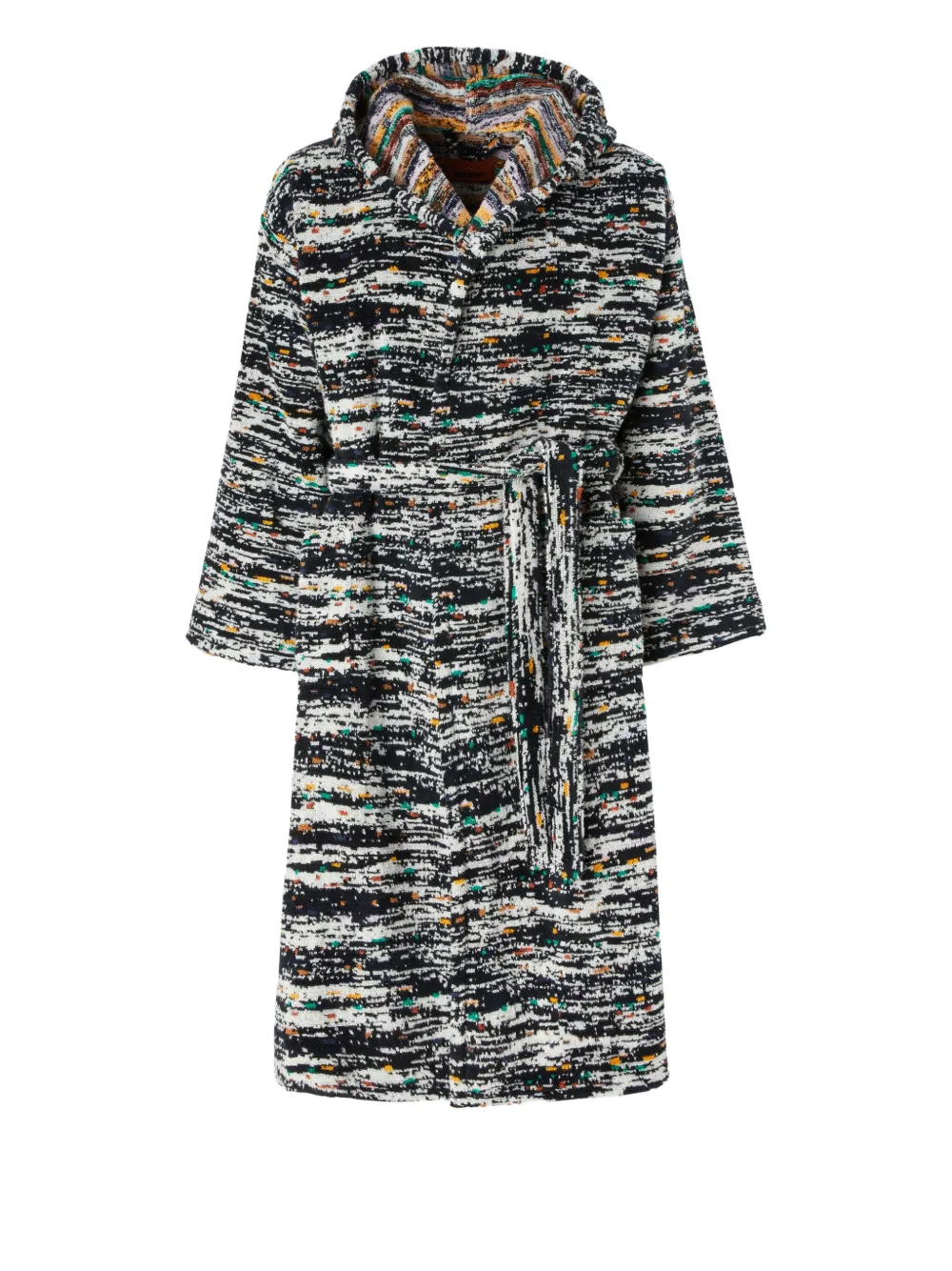 

Фактурный халат с капюшоном Missoni Home, черный