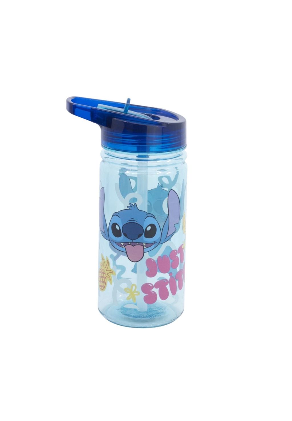 

Детская бутылочка для напитков Lilo & Stitch 475 мл с откидной крышкой и ручкой Disney, разноцветная 17,3x7,5x7,5 см