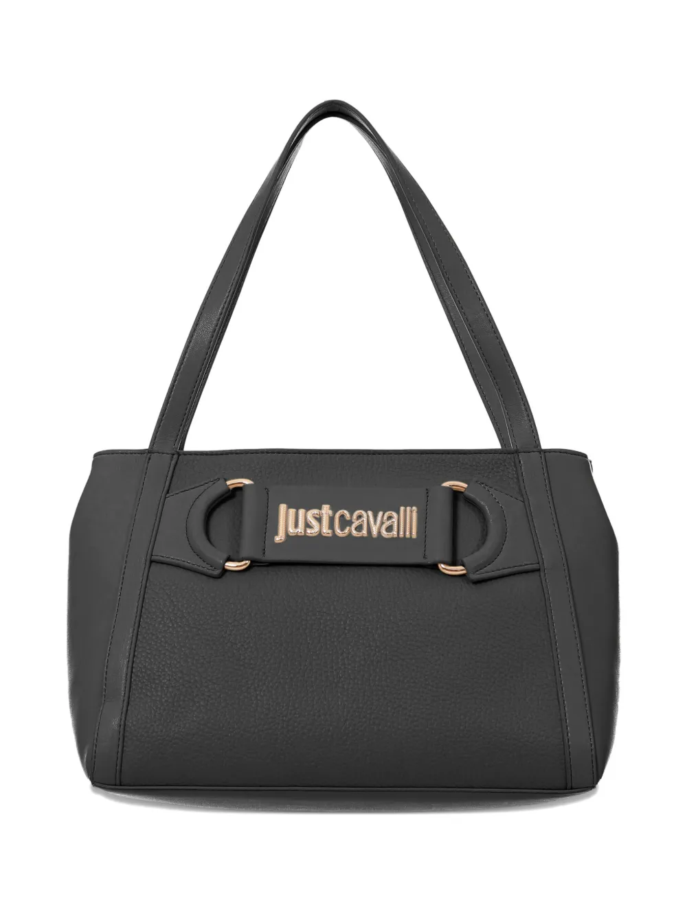 

Сумка на плечо с верхними ручками и логотипом Just Cavalli, черный