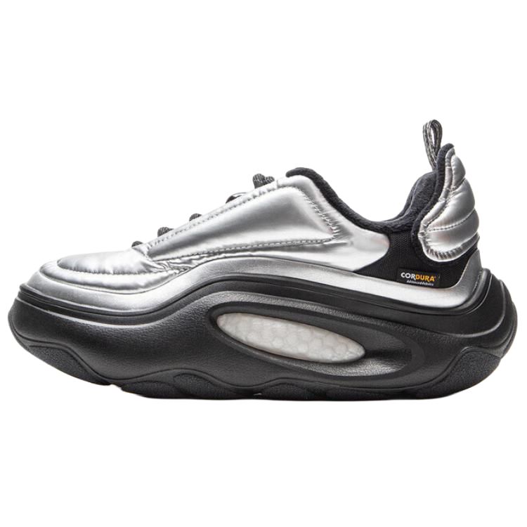 

Кроссовки Li Ning с амортизацией и отскоком, низкие, повседневные, унисекс., серебро черный