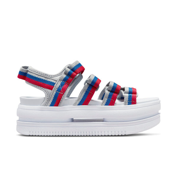Тапочки icon classic velcro thick sole stylish sports white blue red sandals 'white blue red' Nike, белый — фото 2