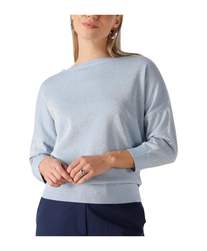 

Синяя женская блузка с длинными рукавами Jansen Amsterdam, синий