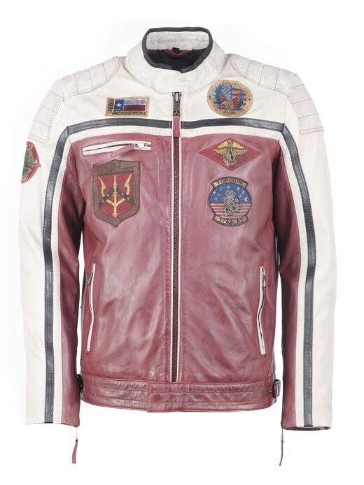 

Кожаный пиджак Topgun, красный
