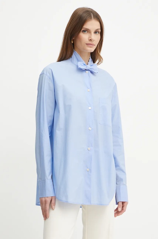 

Хлопковая рубашка Forte Forte, синий