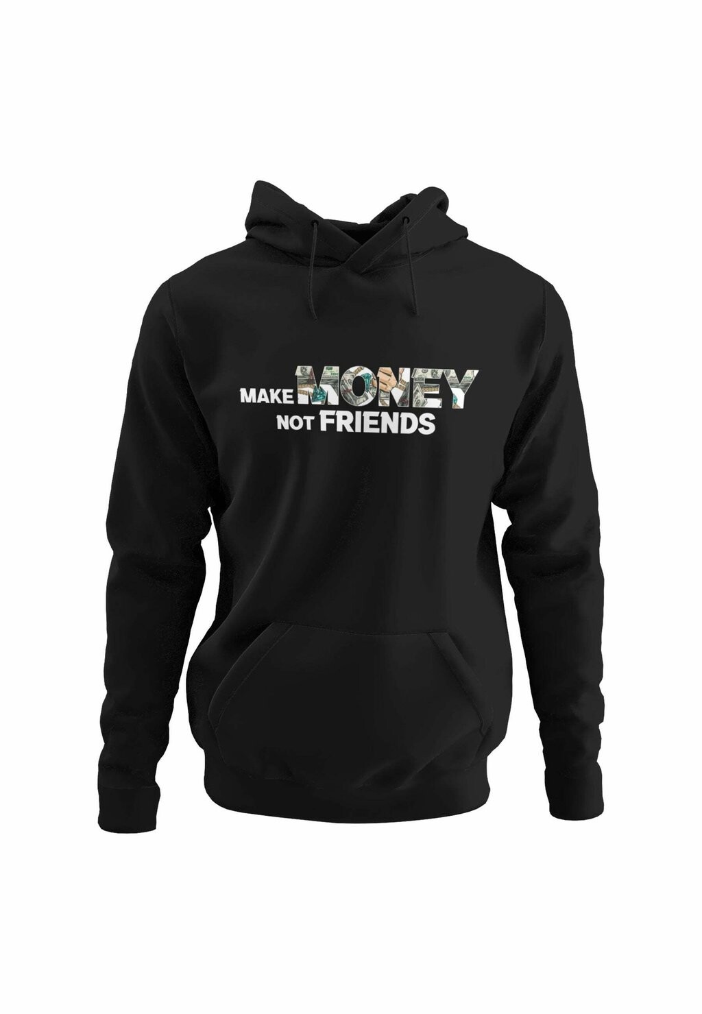 

Толстовка с капюшоном MAKE MONEY NOT FRIENDS Novux, черный