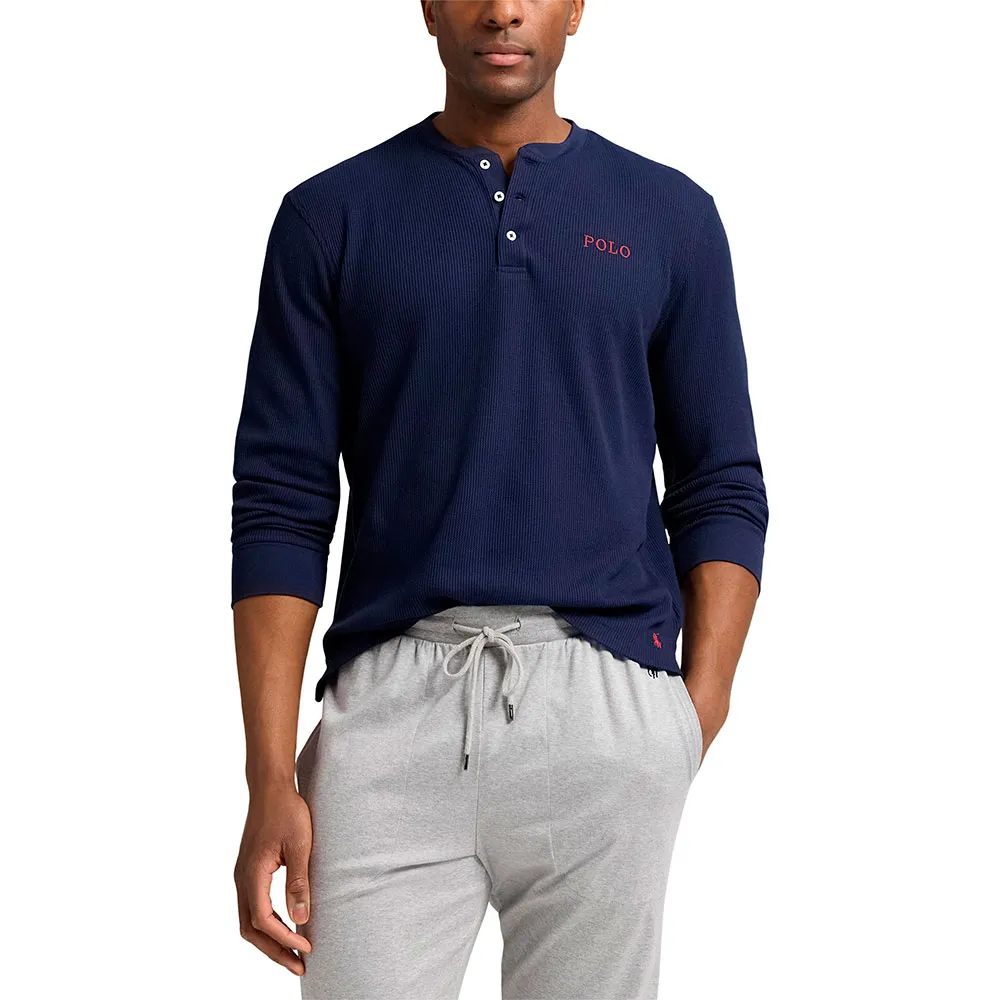 

Пижамная футболка с длинным рукавом Ralph Lauren 714950609, синий