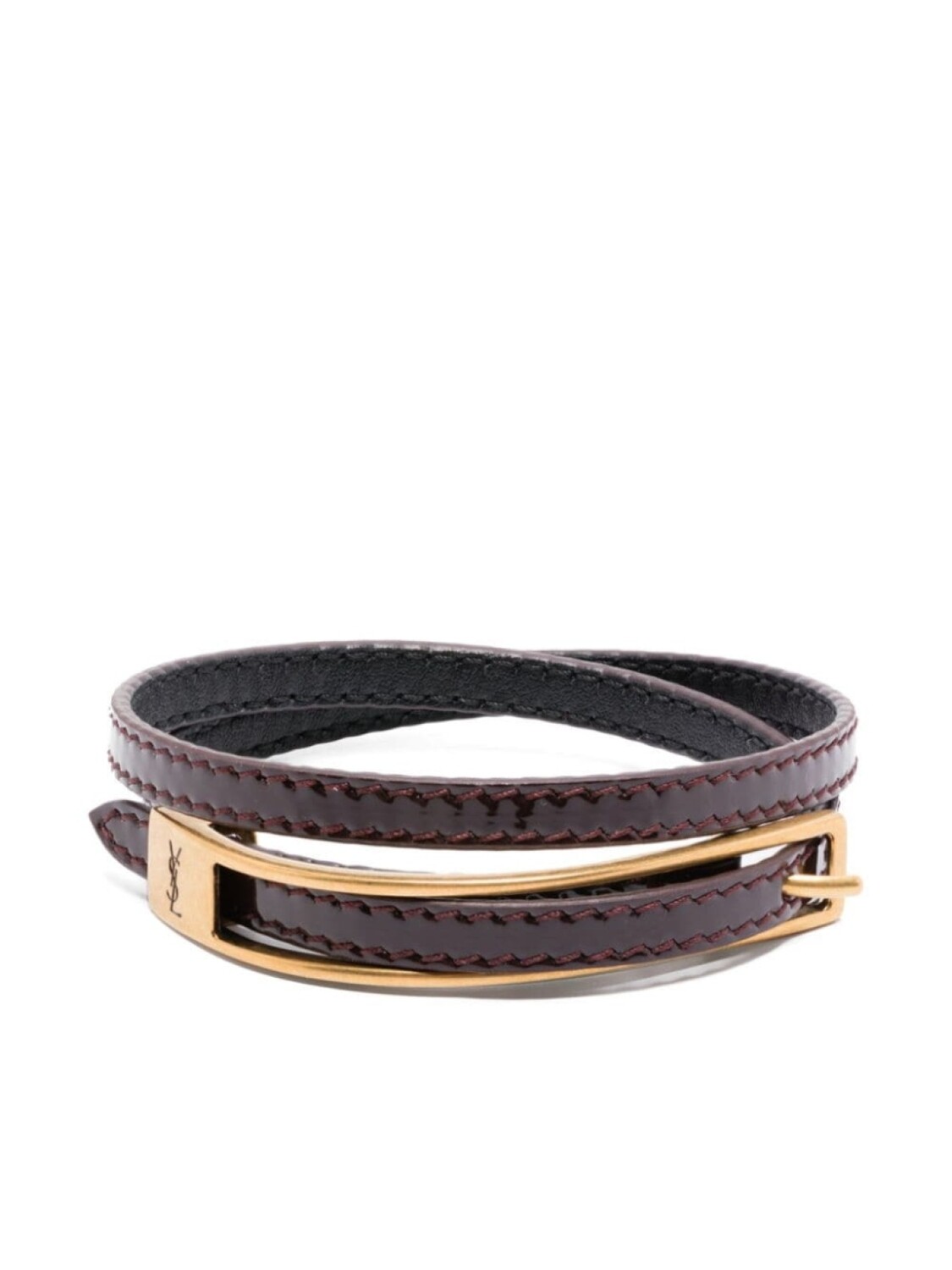 

Браслет Cassandre с пряжкой Saint Laurent, красный