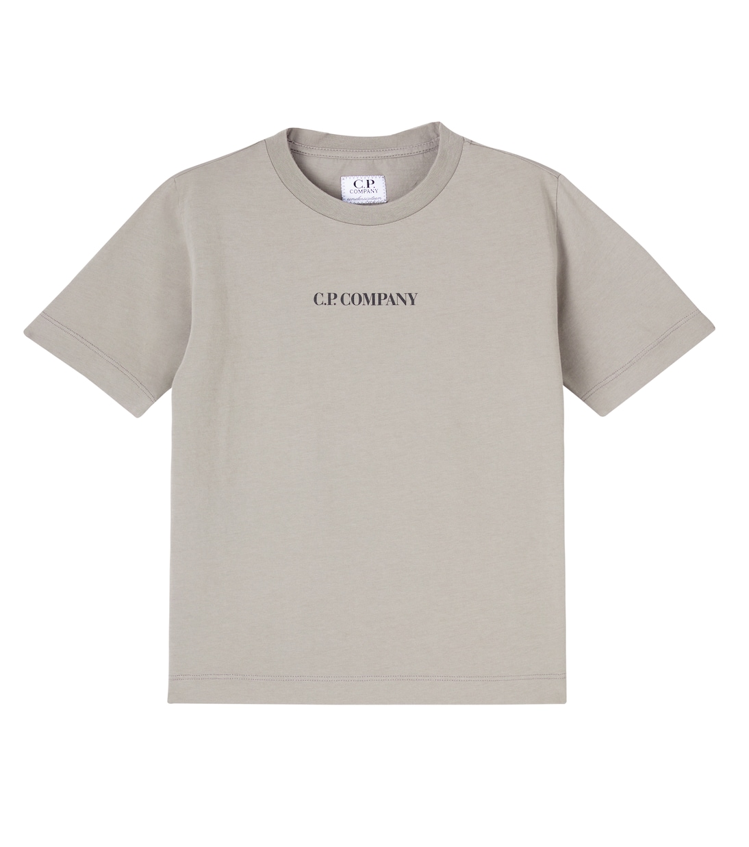 

Футболка из хлопкового джерси с логотипом C.P. Company Kids, Taupe Grey