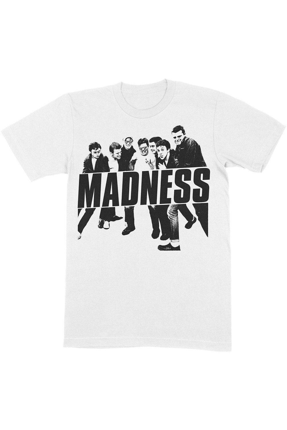 

Хлопковая футболка с винтажным фото Madness, белый