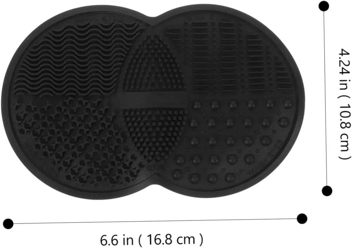 Коврик для очистки кистей силиконовый NULYLU черный 16.8x10.8 см — фото 3