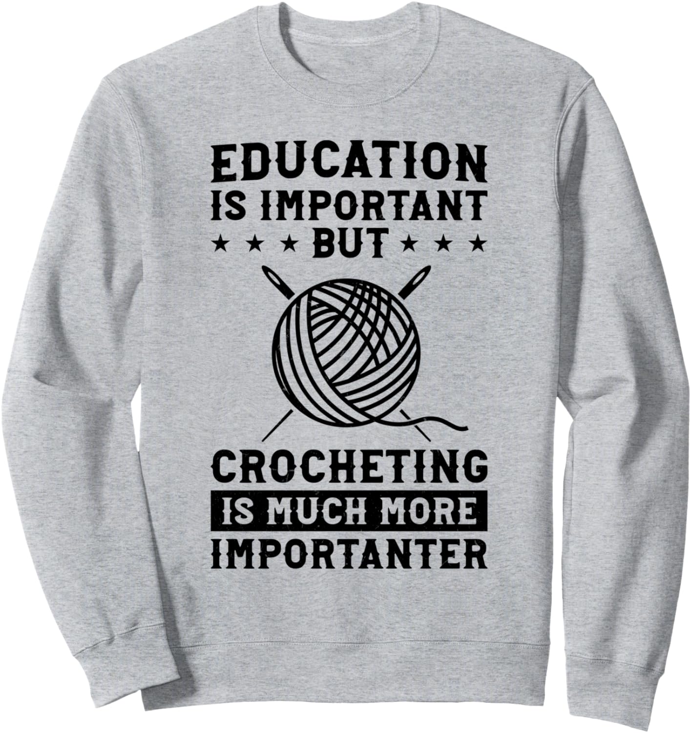 

Вязание крючком важнее - Школьная толстовка, связанная крючком Crocheting Crochet Kids, серый