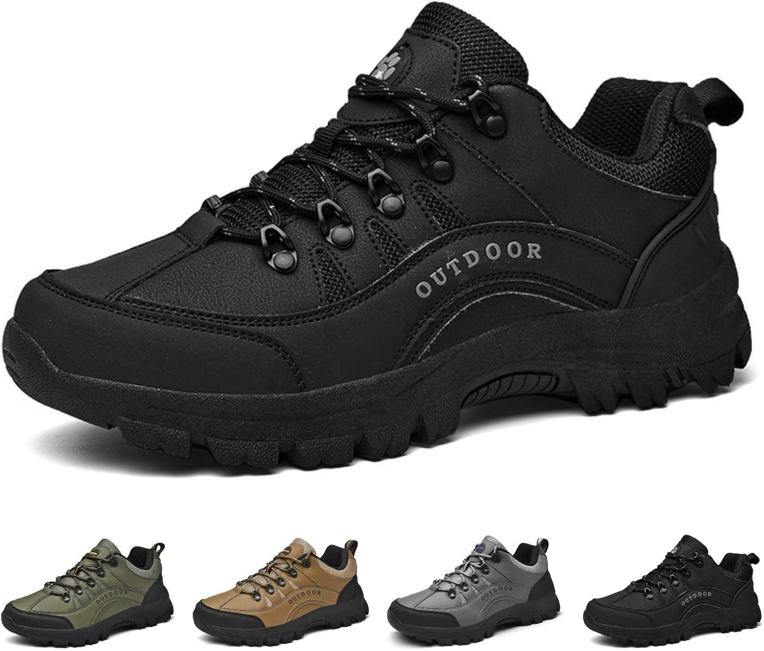 

Мужские беговые кроссовки - легкие спортивные сникерсы с амортизирующей поддержкой для кросс-кантри и противоскользящие для активного отдыха на улице Huayorong, черный