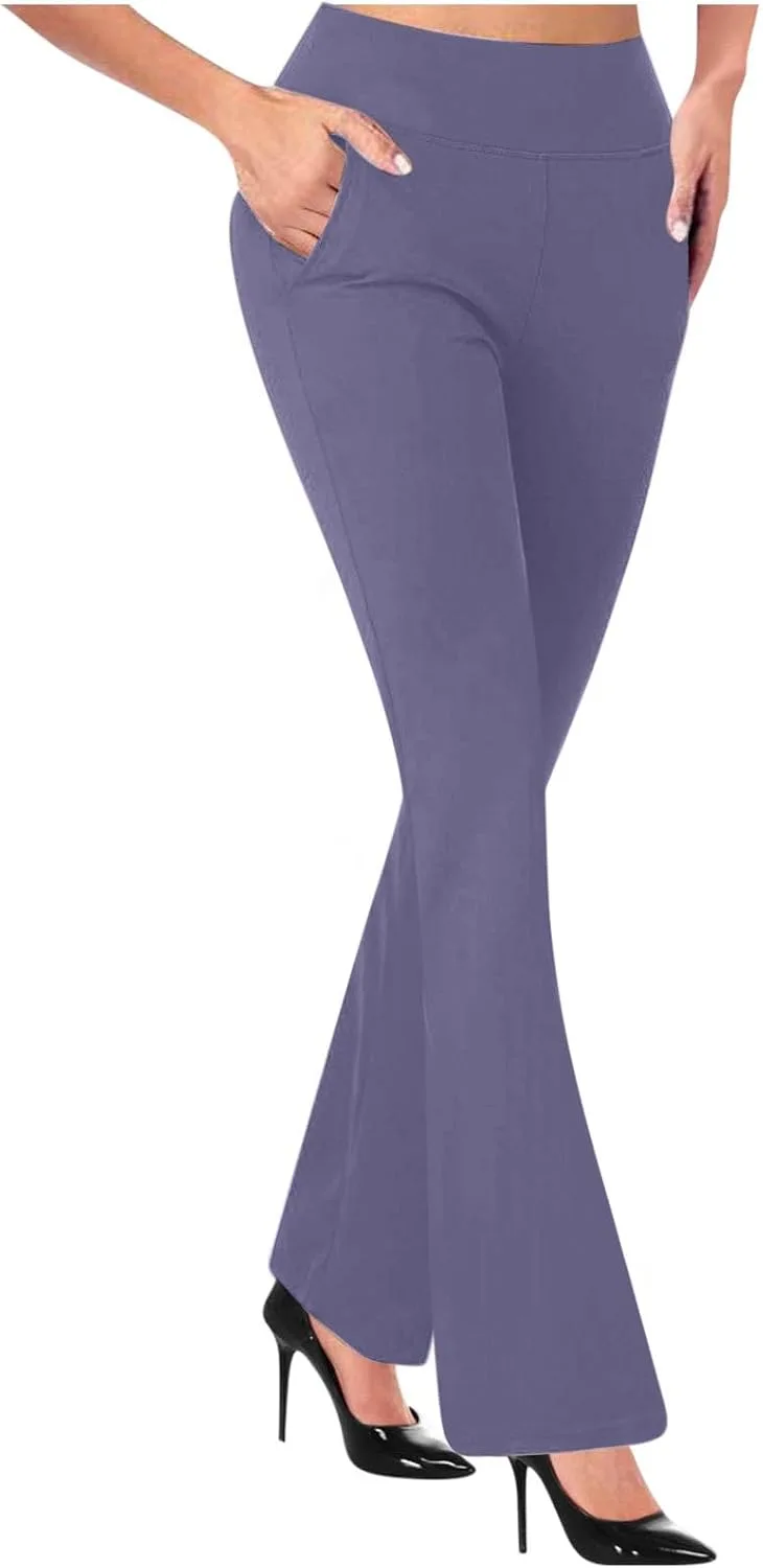 

Женские брюки-буткат для офиса и повседневной носки с высокой талией и карманами Zzalalana