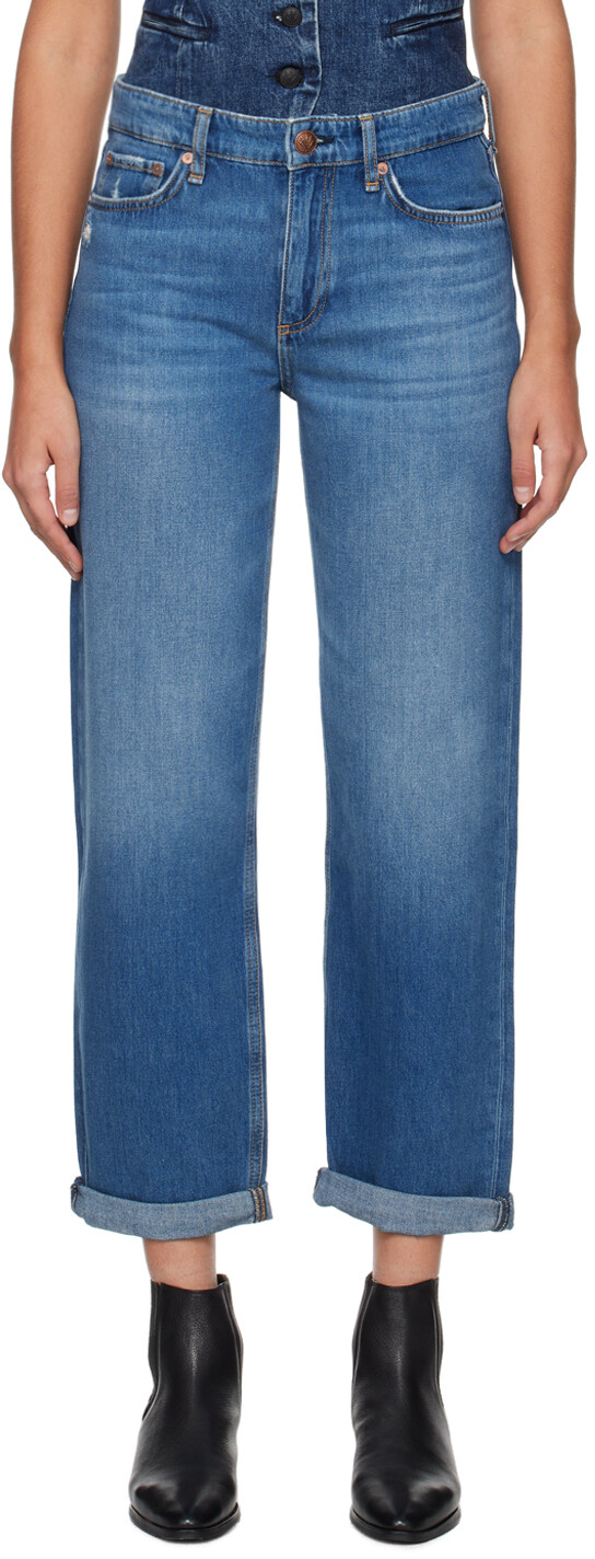 

Синие джинсы Дре Rag & Bone, цвет Blake
