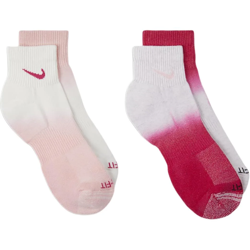 Носки EVERYDAY Unisex 2 пары Nike, 2 Pack (Birch Heather/Raspberry Red/Medium Soft Pink/Mountain White/Medium Soft Pink/Raspberry Red) — фото 4