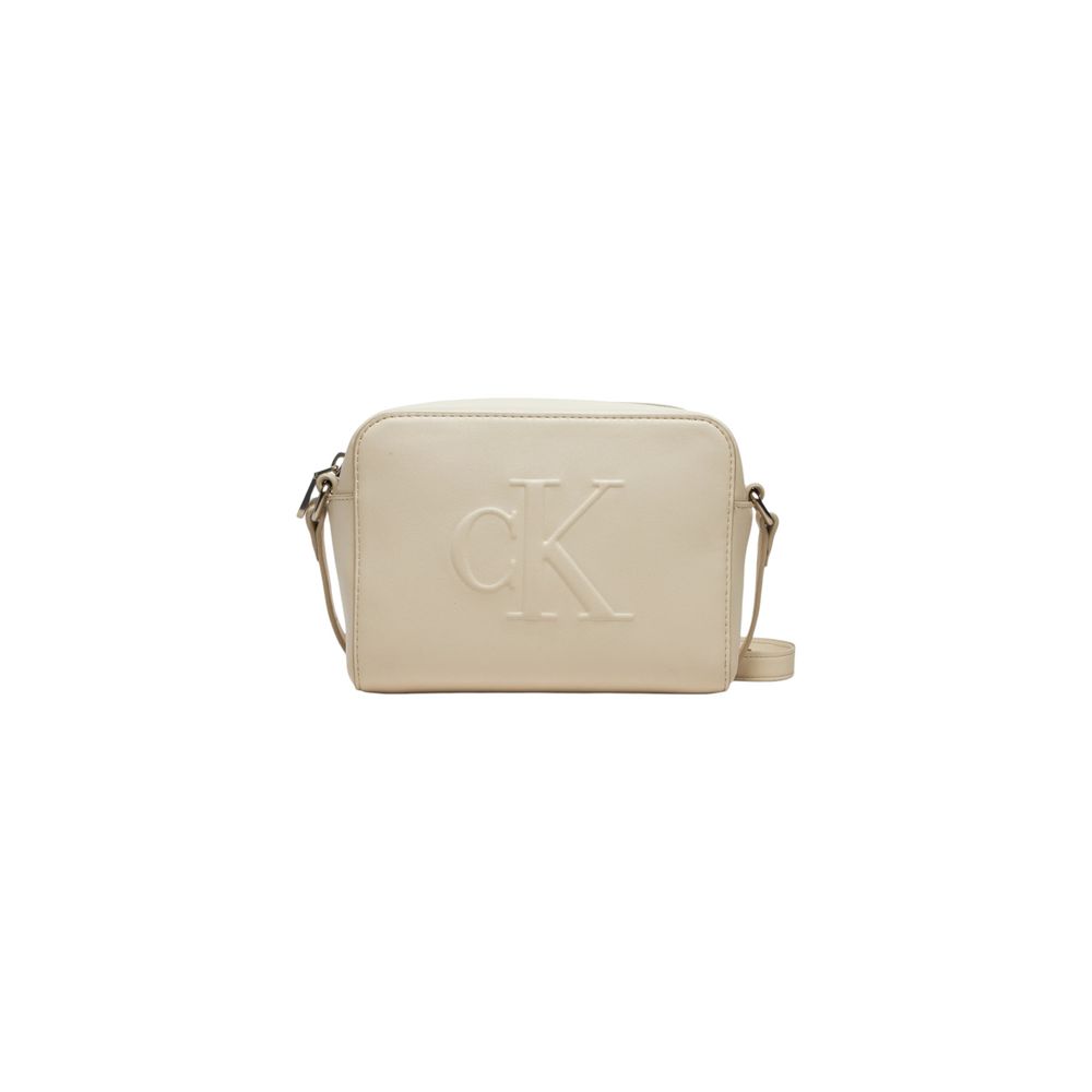 

Сумка из кремовой синтетической кожи Calvin Klein Jeans