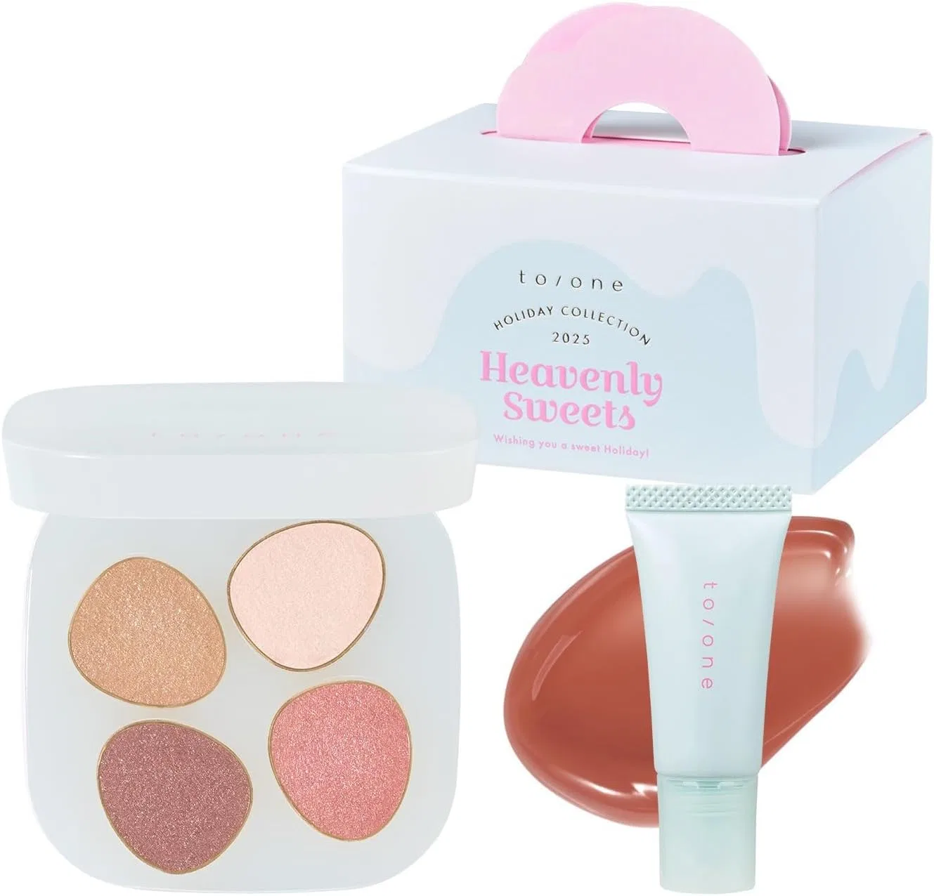 Набор для ухода за кожей To/one Petal Float Eye Palette и Petal Melting Balm