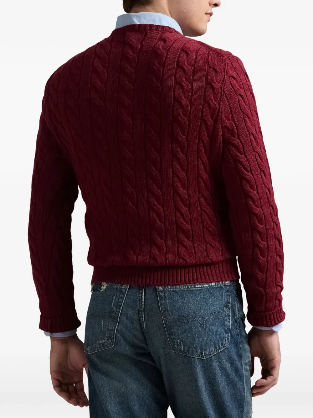 Свитер с круглым вырезом Polo Ralph Lauren, красный — фото 4