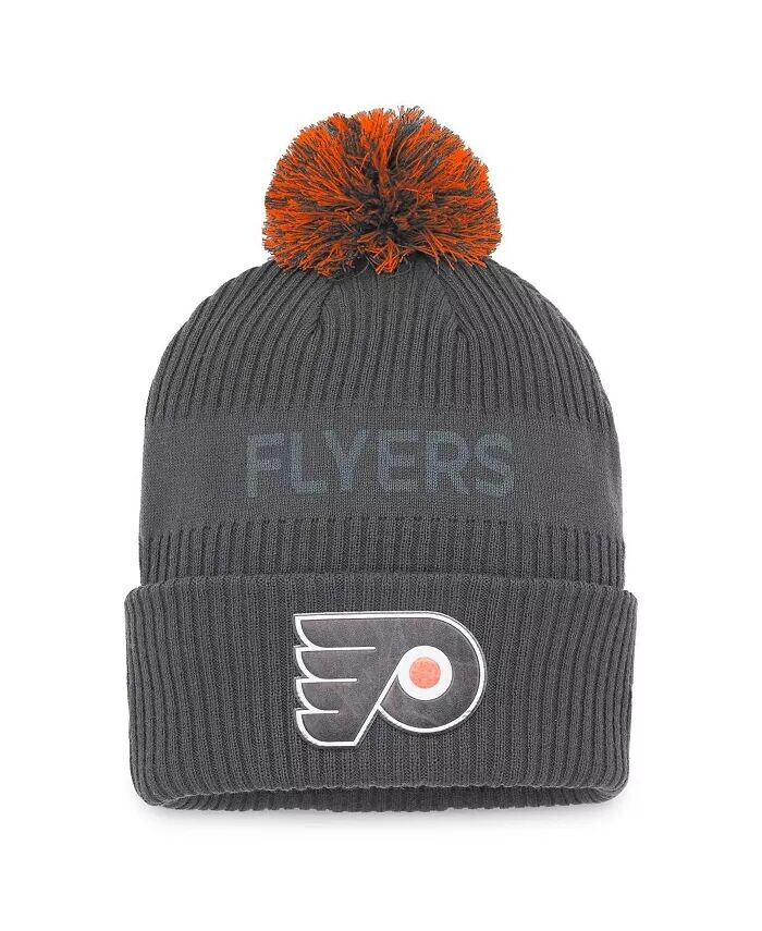 

Мужская шапка Philadelphia Flyers Authentic Pro Home Ice Cuffed Knit с помпоном Fanatics