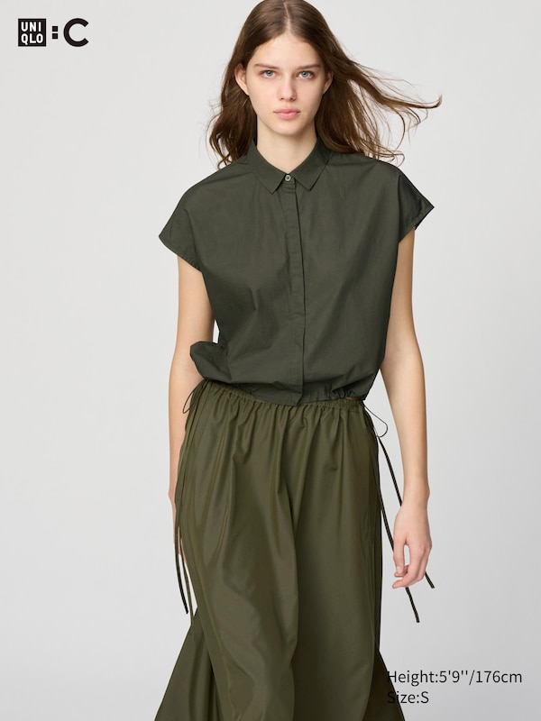 

Укороченная рубашка (без рукавов) Uniqlo, зеленый