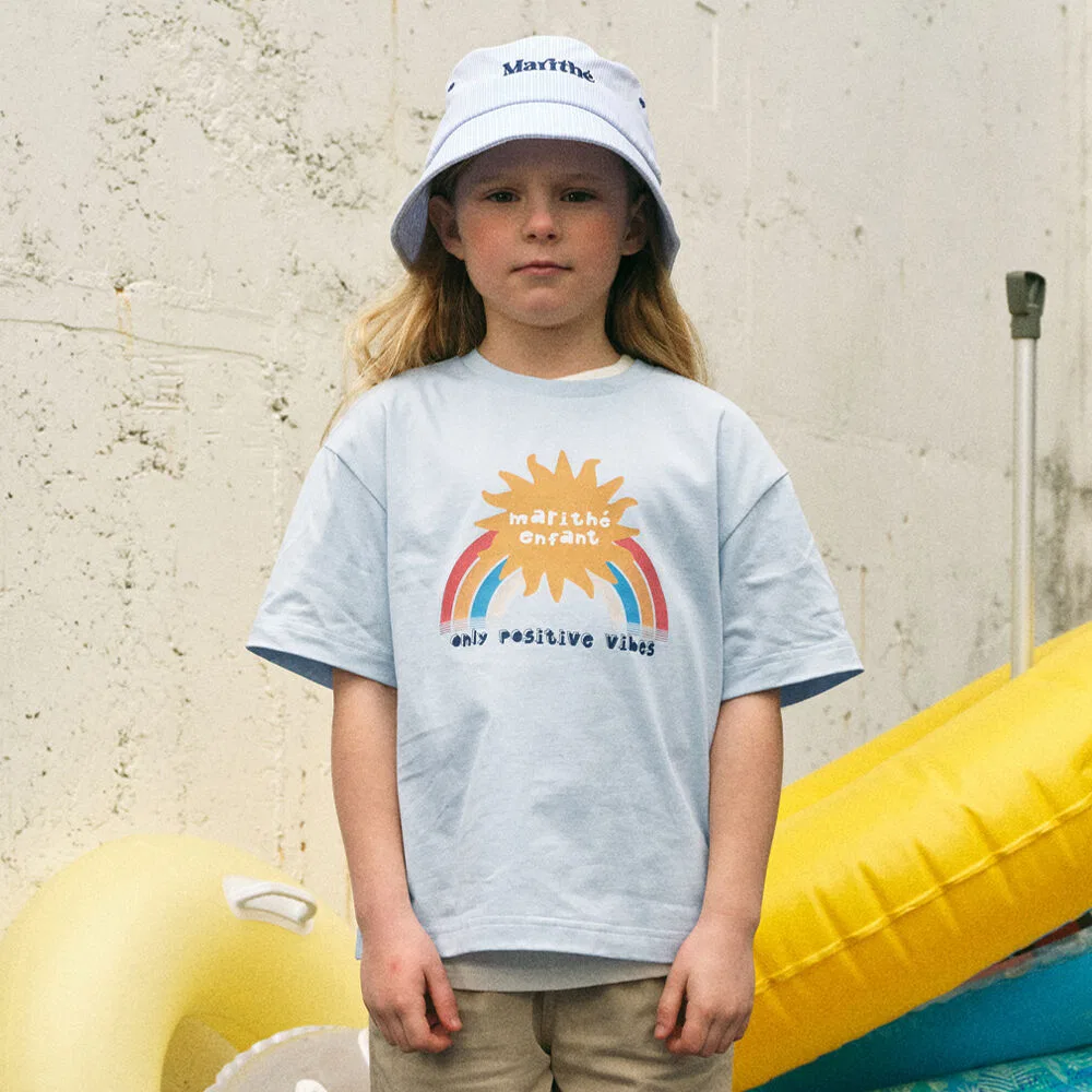 Детская голубая футболка оверсайз Enfant Sunny Day от Marithé Kids