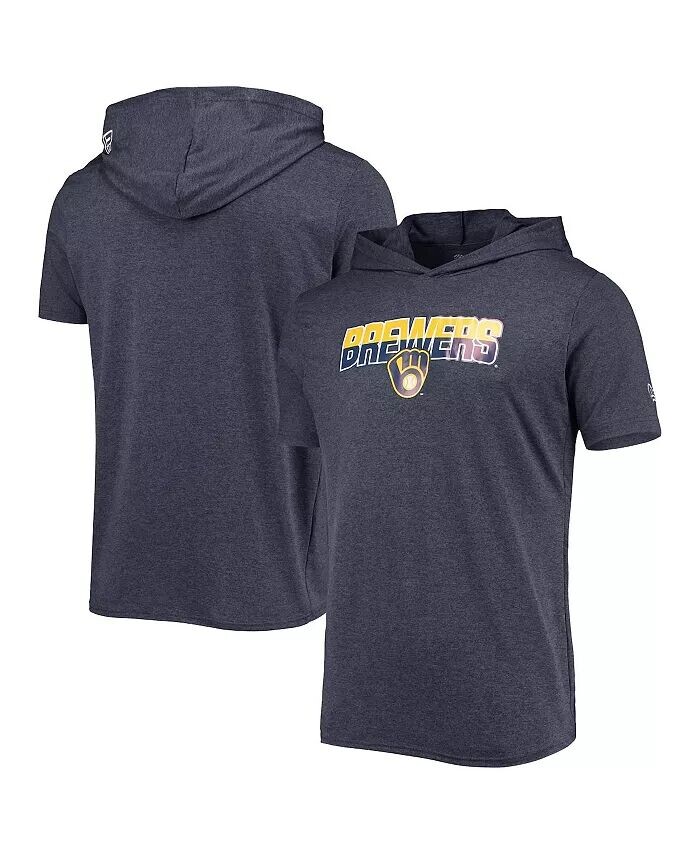 

Мужская футболка-толстовка Milwaukee Brewers цвета морской волны New Era