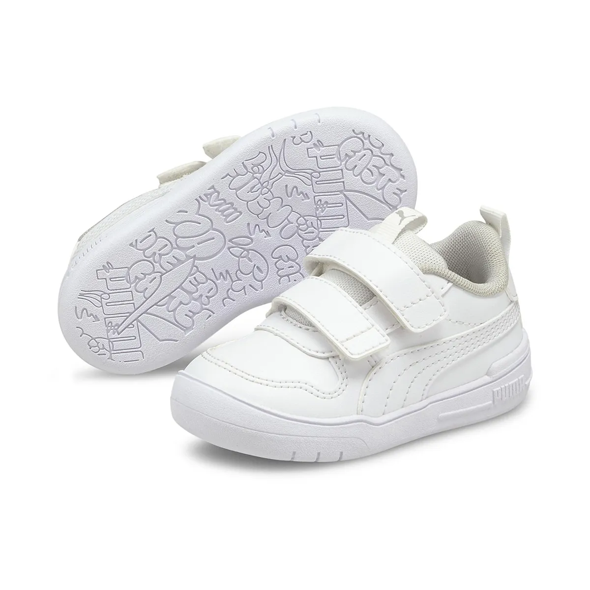 Повседневные детские кеды Multiflex SL V Puma, белый — фото 2