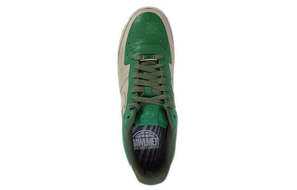 Кроссовки air force 1 supreme '07 'pine green light stone army olive' Nike, зеленый — фото 3