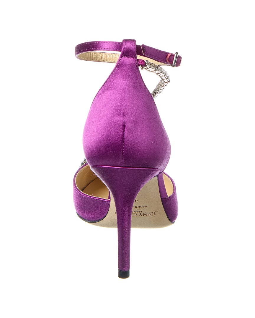 Сатиновые туфли Jimmy Choo Talika 85, розовый — фото 3