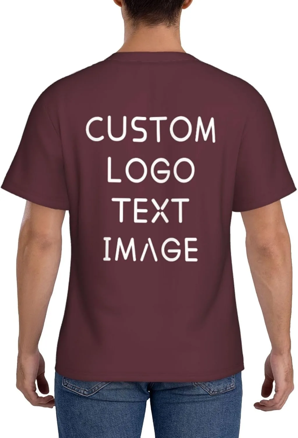 Футболка с полной запечаткой Custom T Shirts с логотипом — фото 3