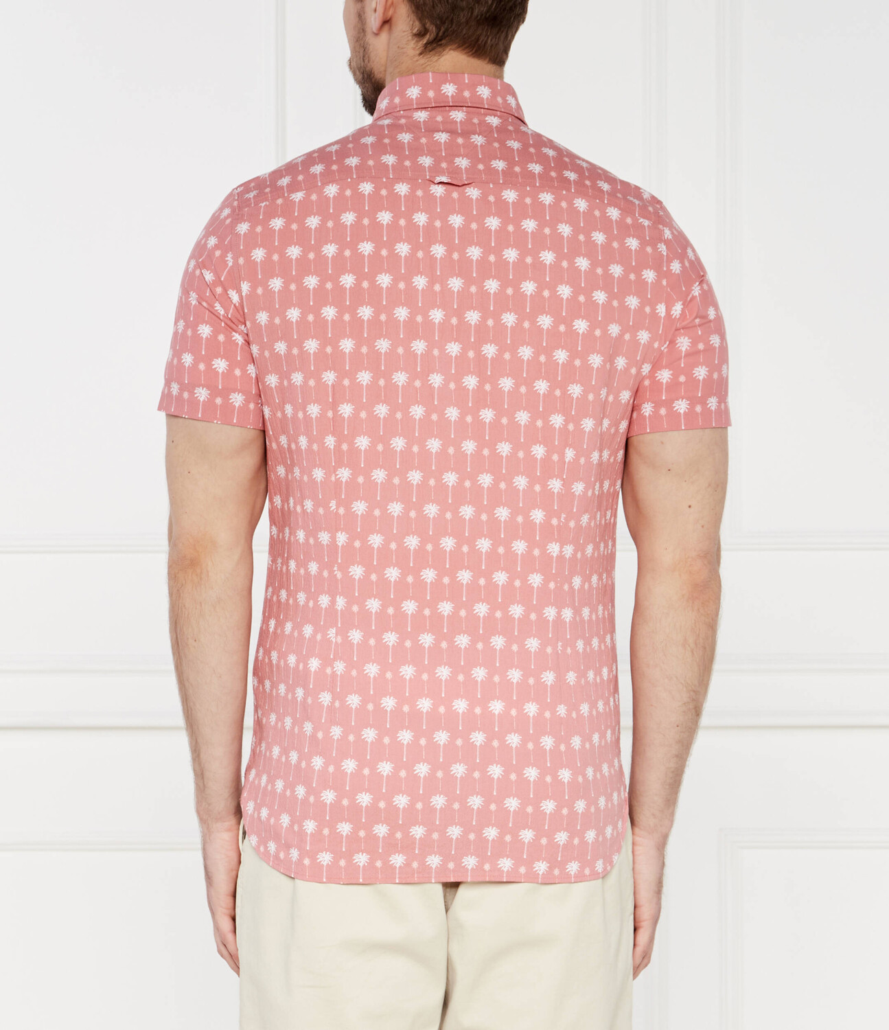 Рубашка Tommy Hilfiger MINI PALM Slim Fit stretch, роза — фото 4