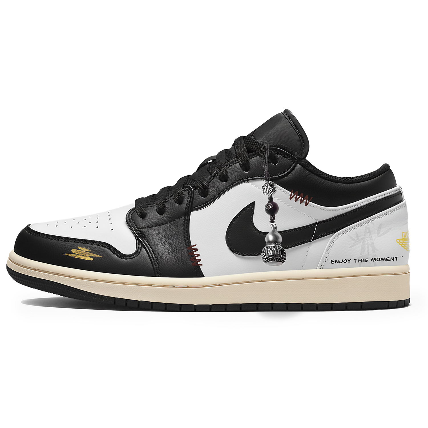 

Air 1 Low Three Times Laboratory, Horse Year, Mysterious Comet Shadow устойчивые к истиранию низкие Jordan, черный