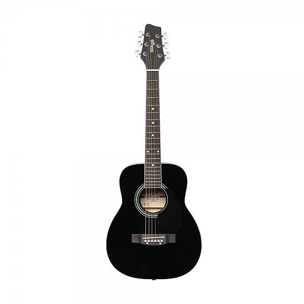 

Акустическая гитара Stagg SA20D 1/2 Black Dreadnought Acoustic Guitar, Basswood Top,