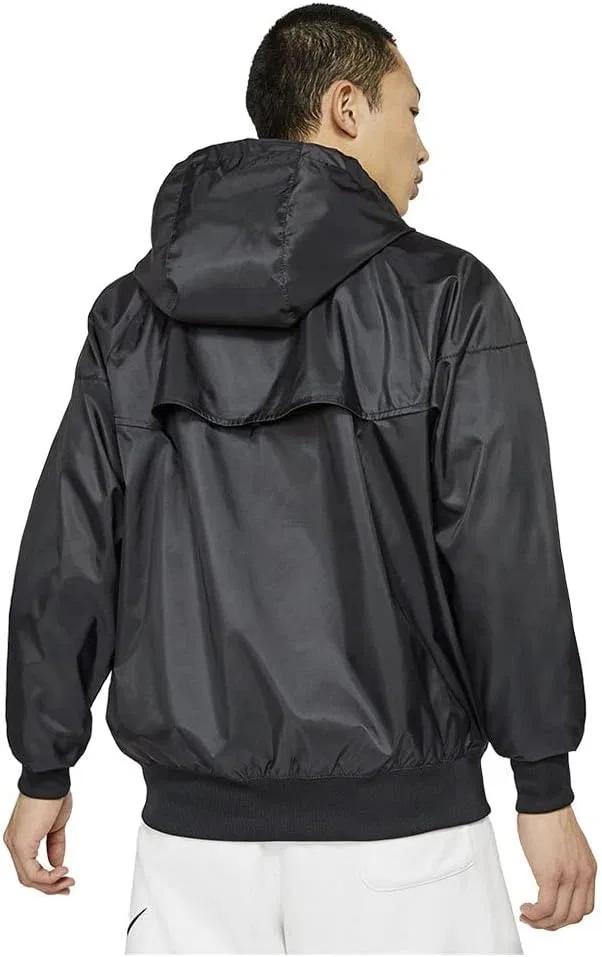 Куртка ветровка Nike Windrunner, черный/белый — фото 2