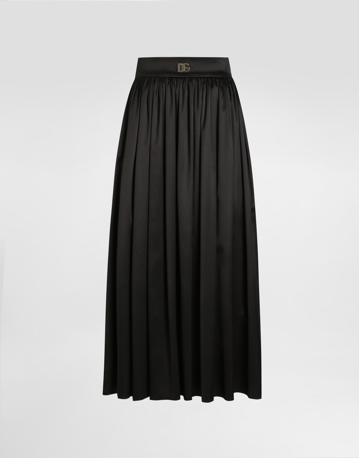 

Юбка с металлическим логотипом Dolce & Gabbana, черный